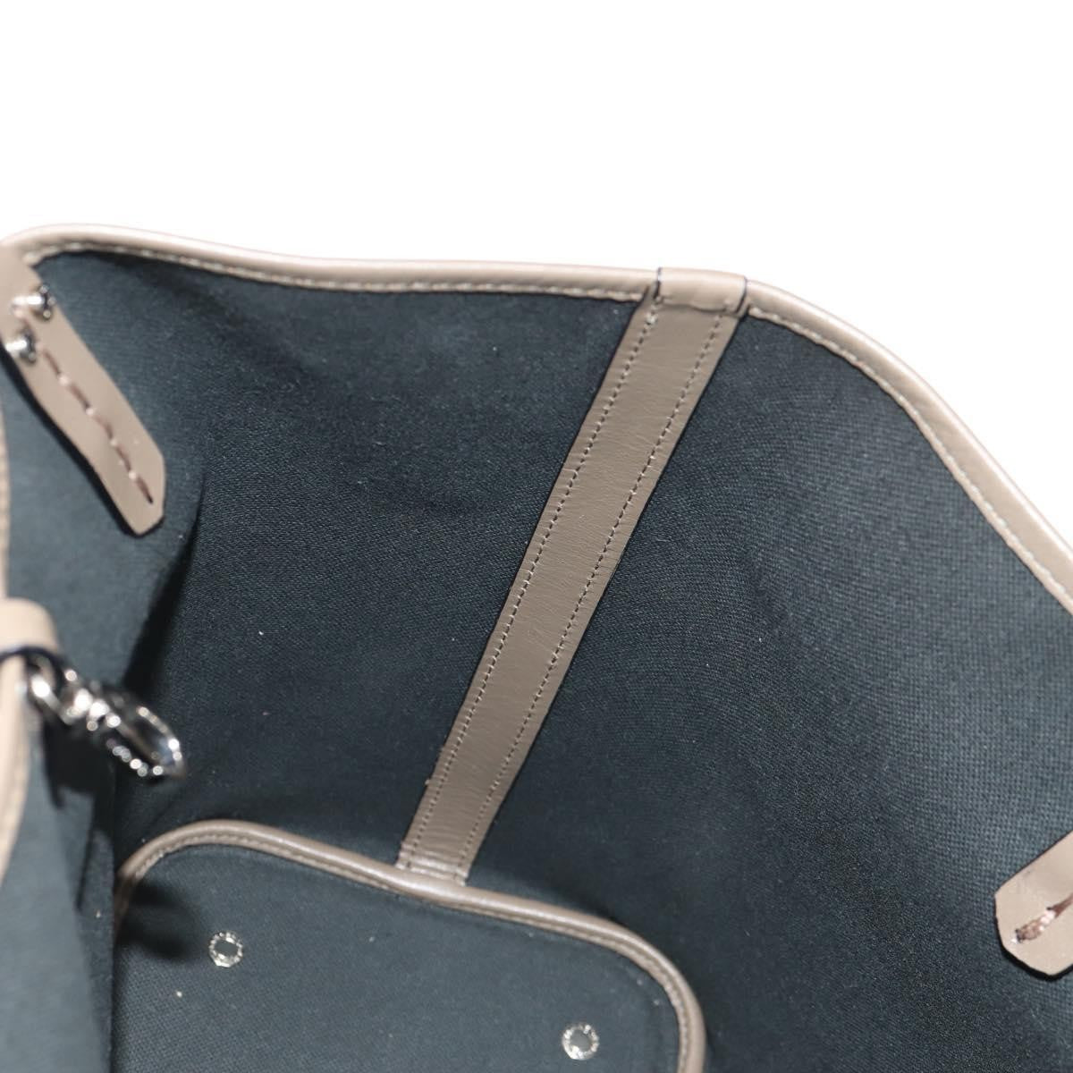 Bvlgari Tote Leather Gray Leather Tote Bag Bag (Pre-Owned)