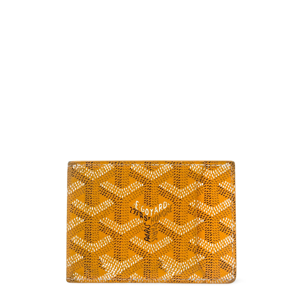 Goyard Bifold Coated Canvas Yellow Canvas Wallets Accessory (Pre-Owned)