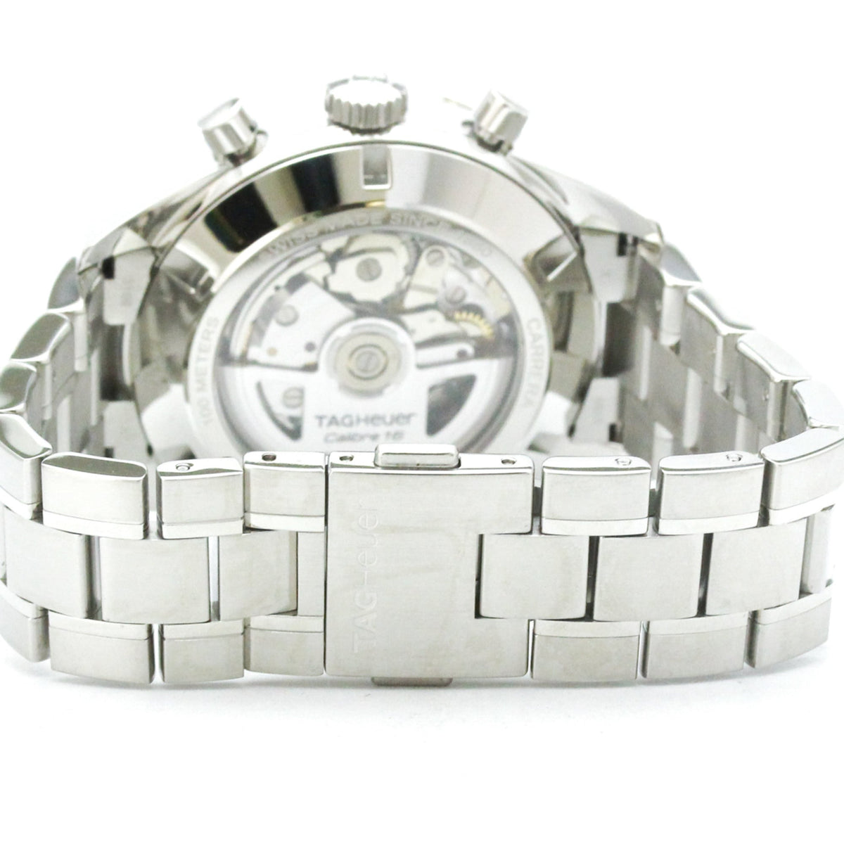Tag Heuer Carrera Calibre 16 Heritage Chronograph Automatic Watch Stainless Steel 41 None Watch (Pre-Owned)