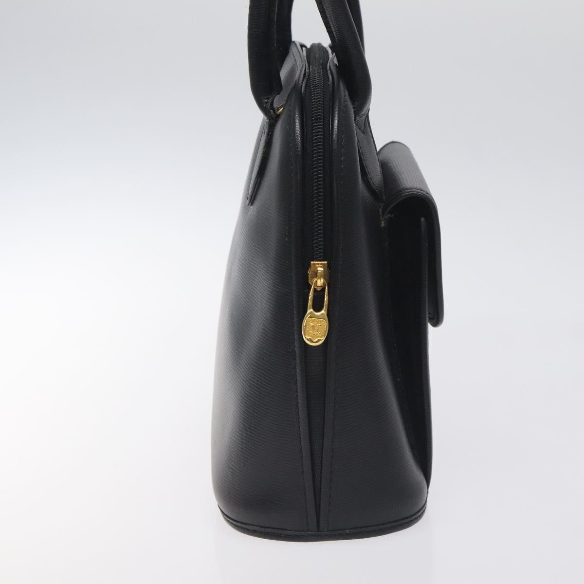 Celine Circle Logo Leather Black Leather Bag (Pre-Owned)