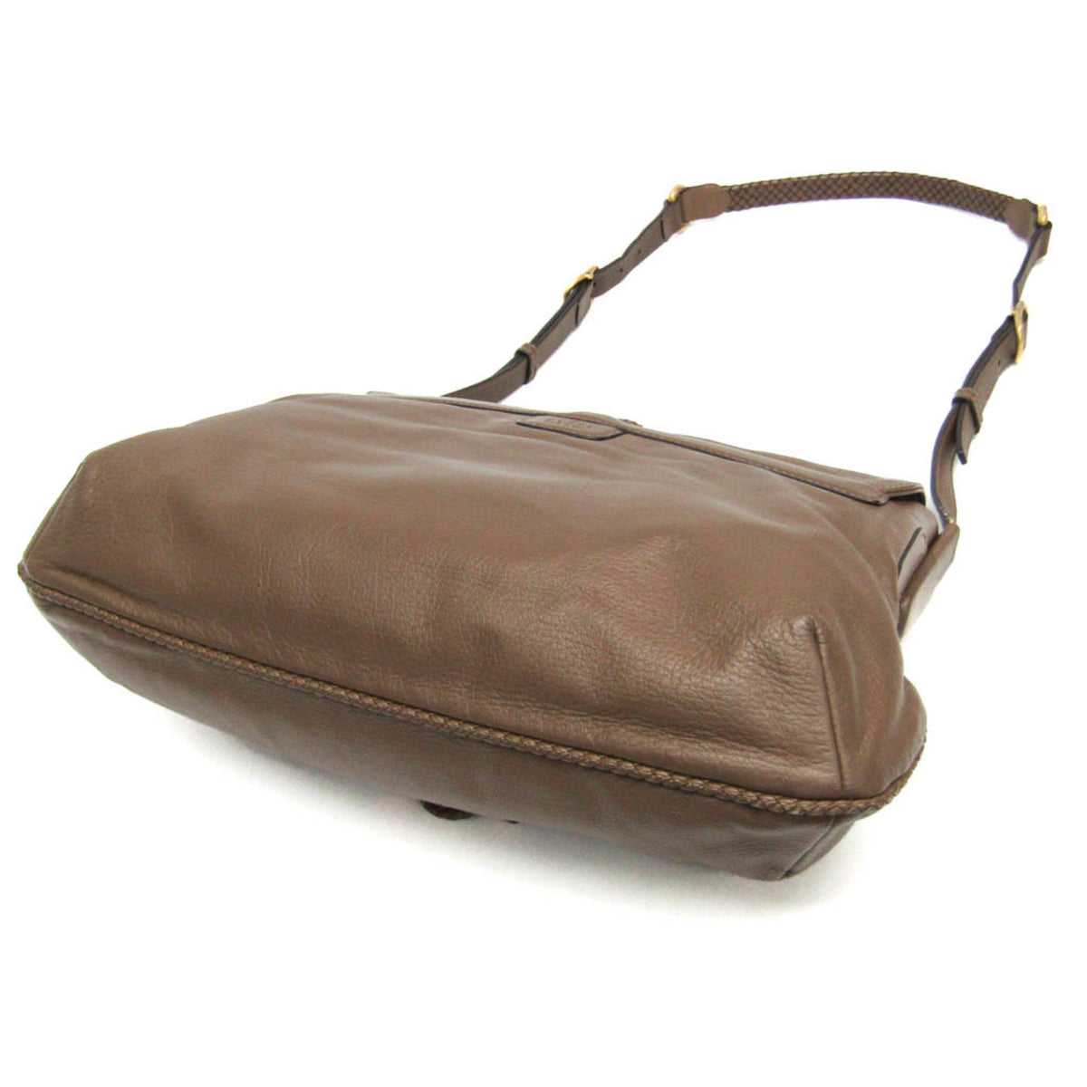 Gucci Bamboo Shoulder Leather Brown Leather Shoulder Bag Bag (Pre-Owned)