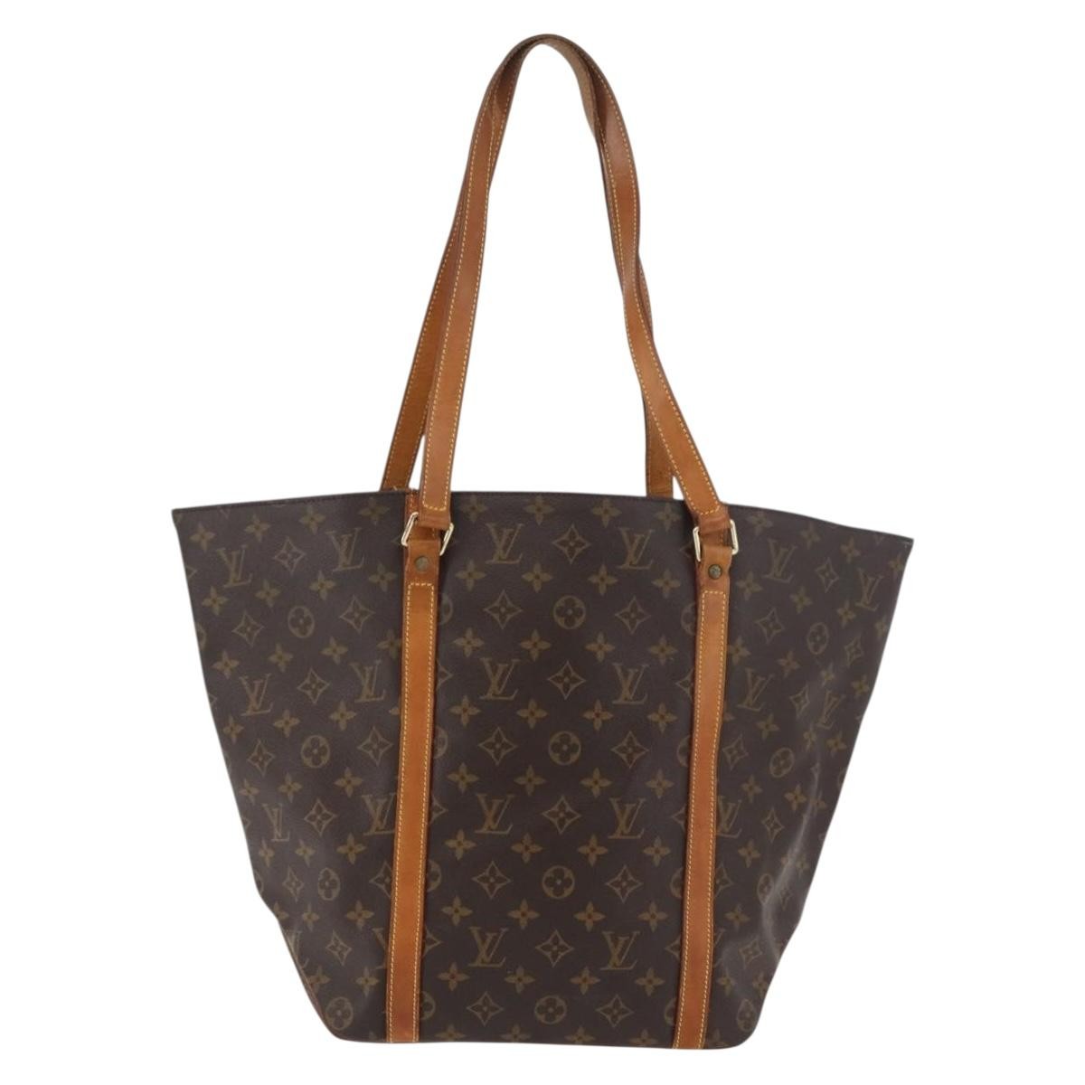 Louis Vuitton Shopping Sac Monogram Canvas Brown Canvas Handbag (Pre-Owned)