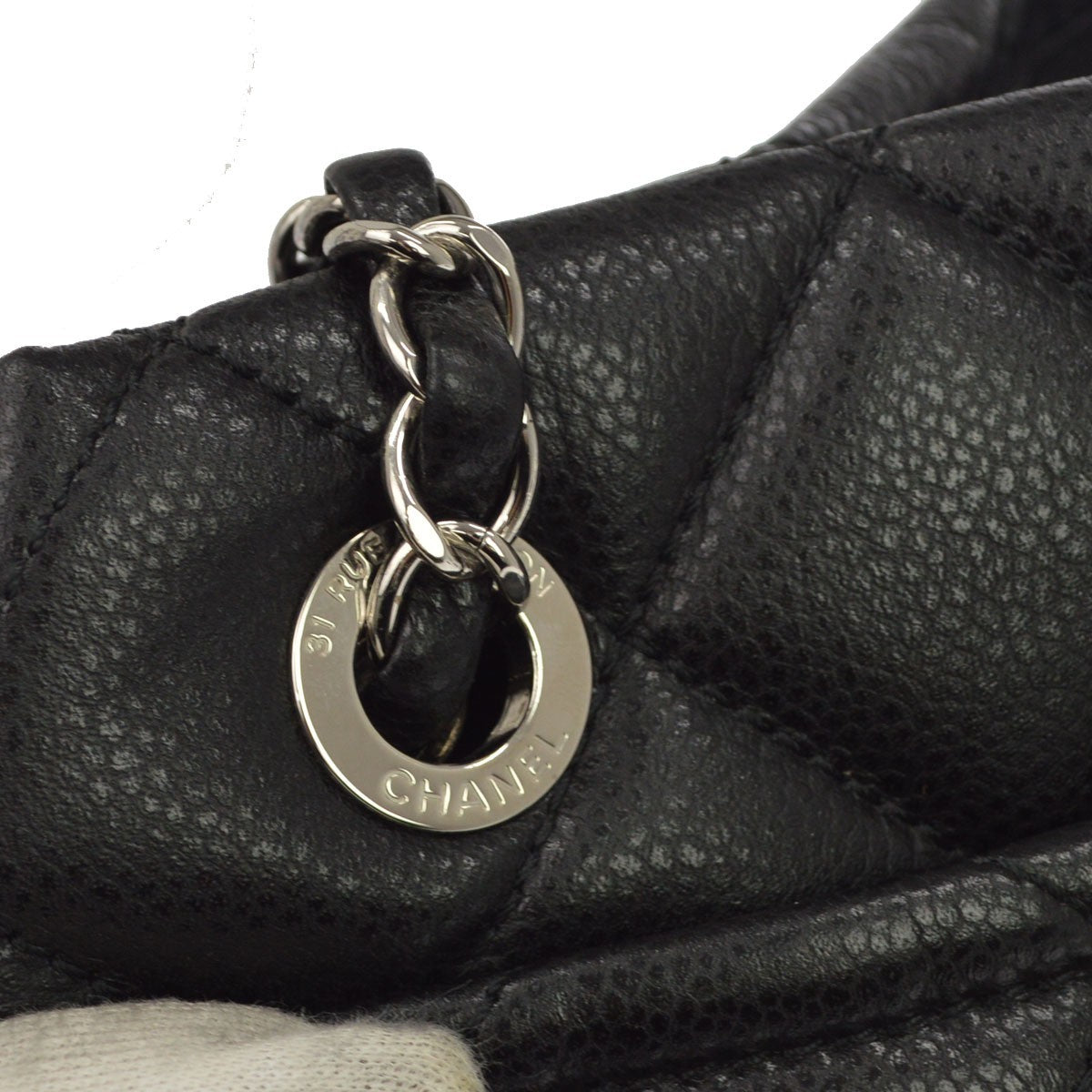 Chanel Timeless Cc Soft Caviar Black Leather Tote Bag Bag (Pre-Owned)