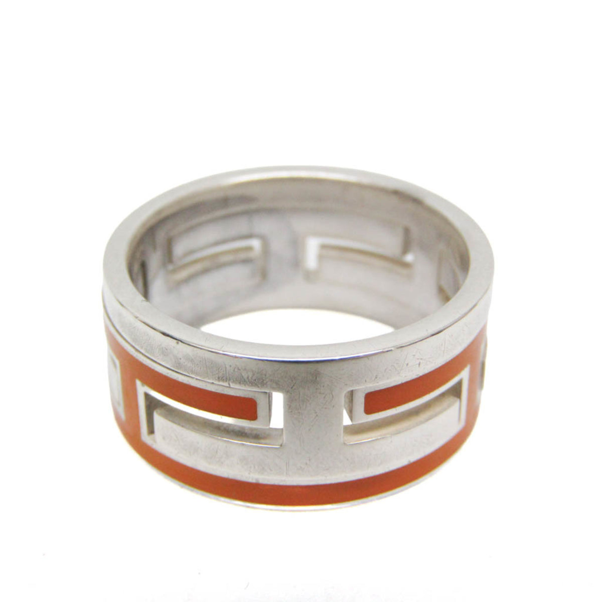 Hermes Move H Ring Silver Silver Silver Ring Jewelry (Pre-Owned)