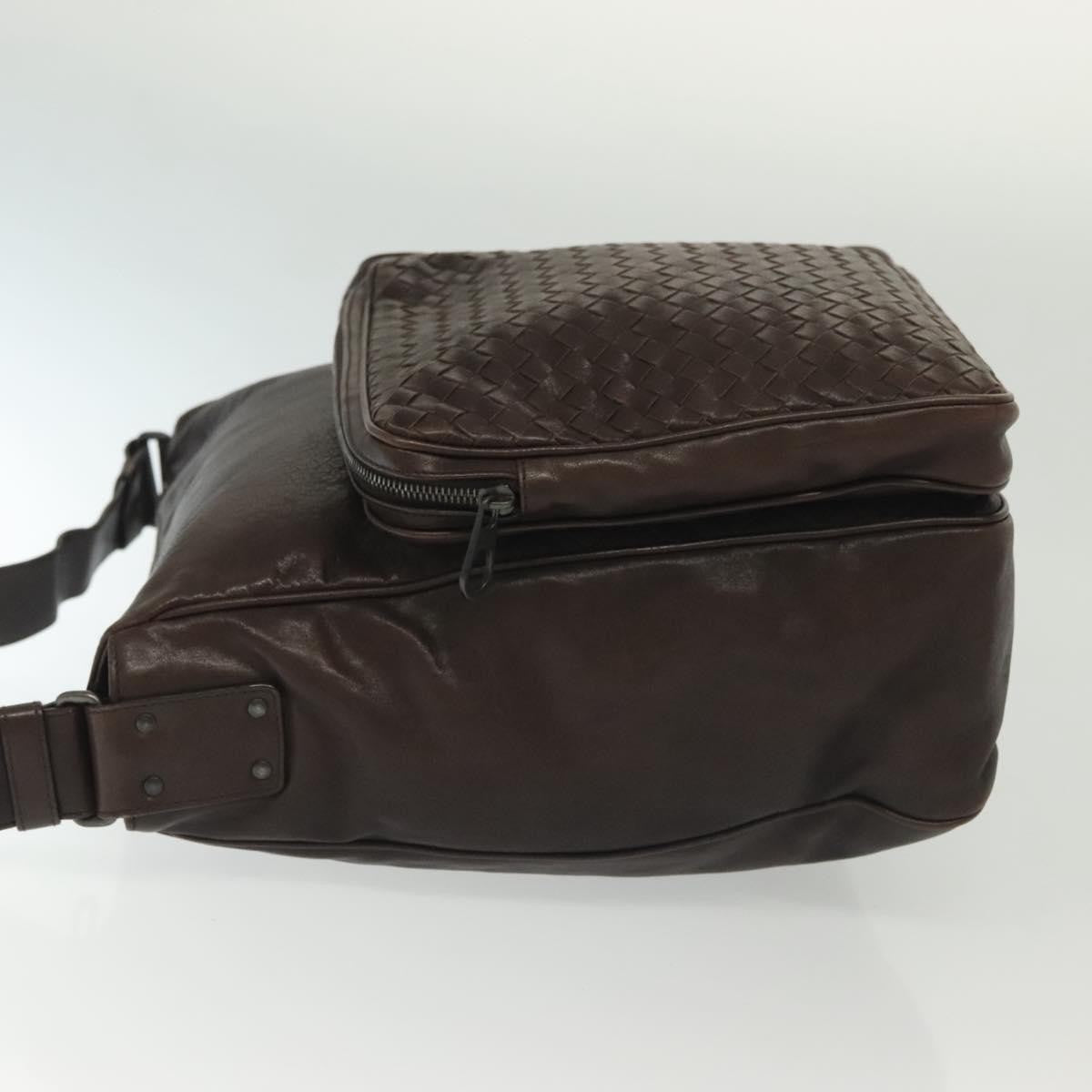 Bottega Veneta Intrecciato Shoulder Leather Brown Leather Shoulder Bag Bag (Pre-Owned)
