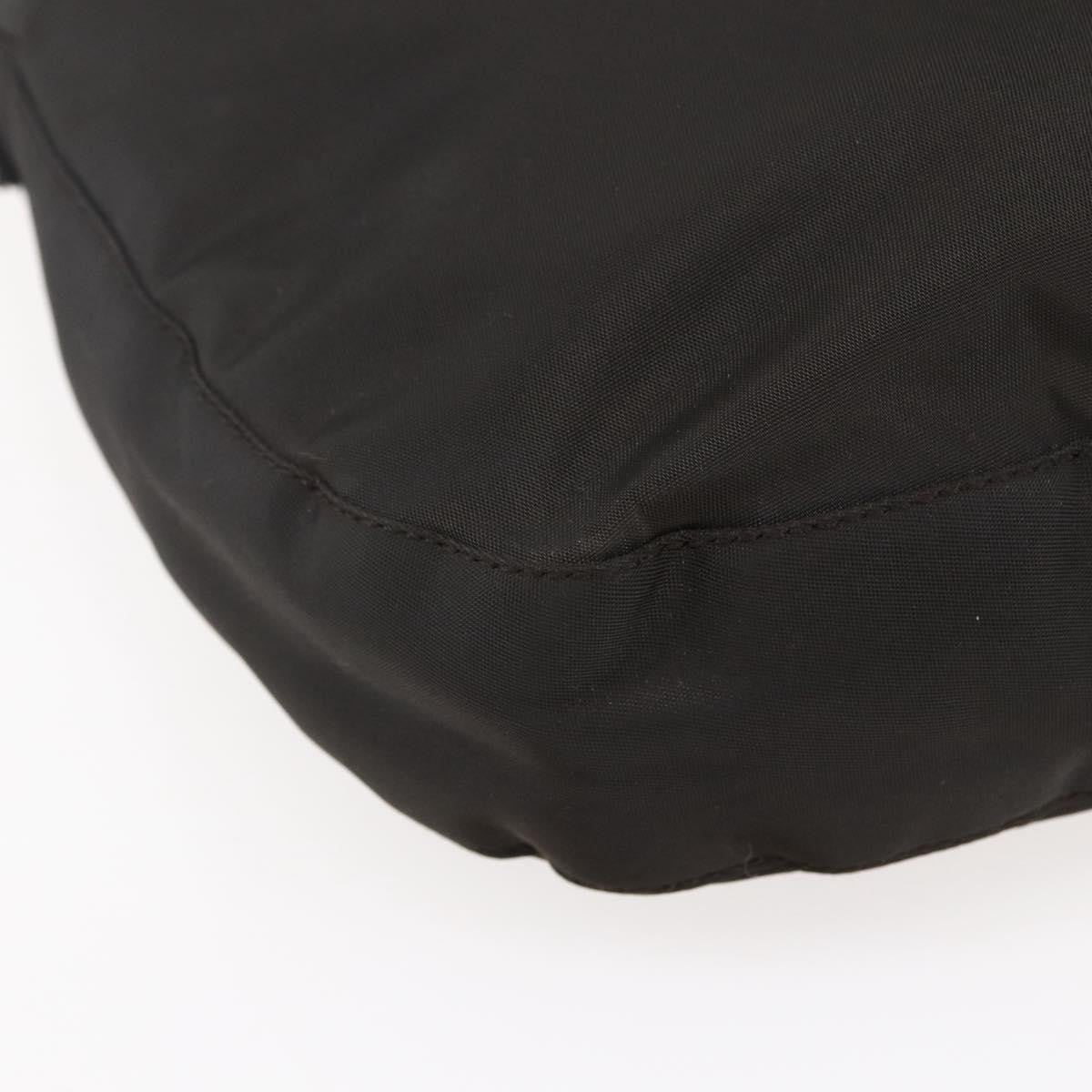 Prada Resin Chain Nylon Brown Nylon Shoulder Bag Bag (Pre-Owned)