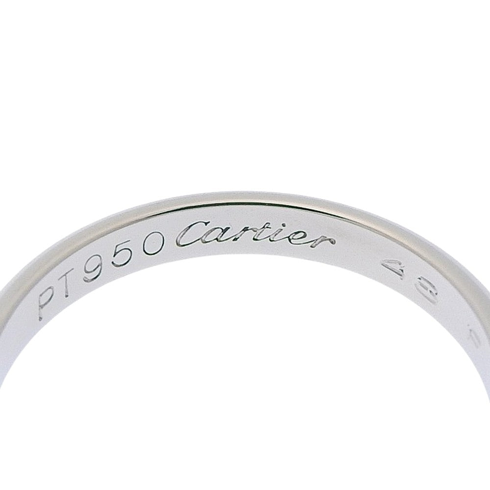 Cartier 1895 Wedding Band Platinum Silver Platinum Ring Jewelry (Pre-Owned)