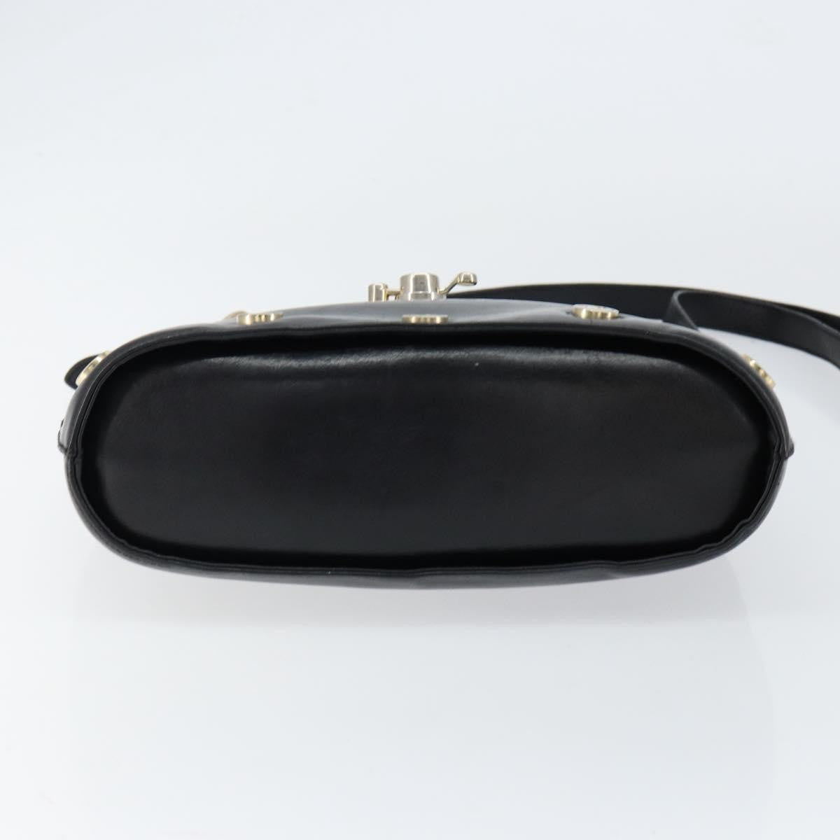 Salvatore Ferragamo Vintage Leather Black Leather Handbag (Pre-Owned)