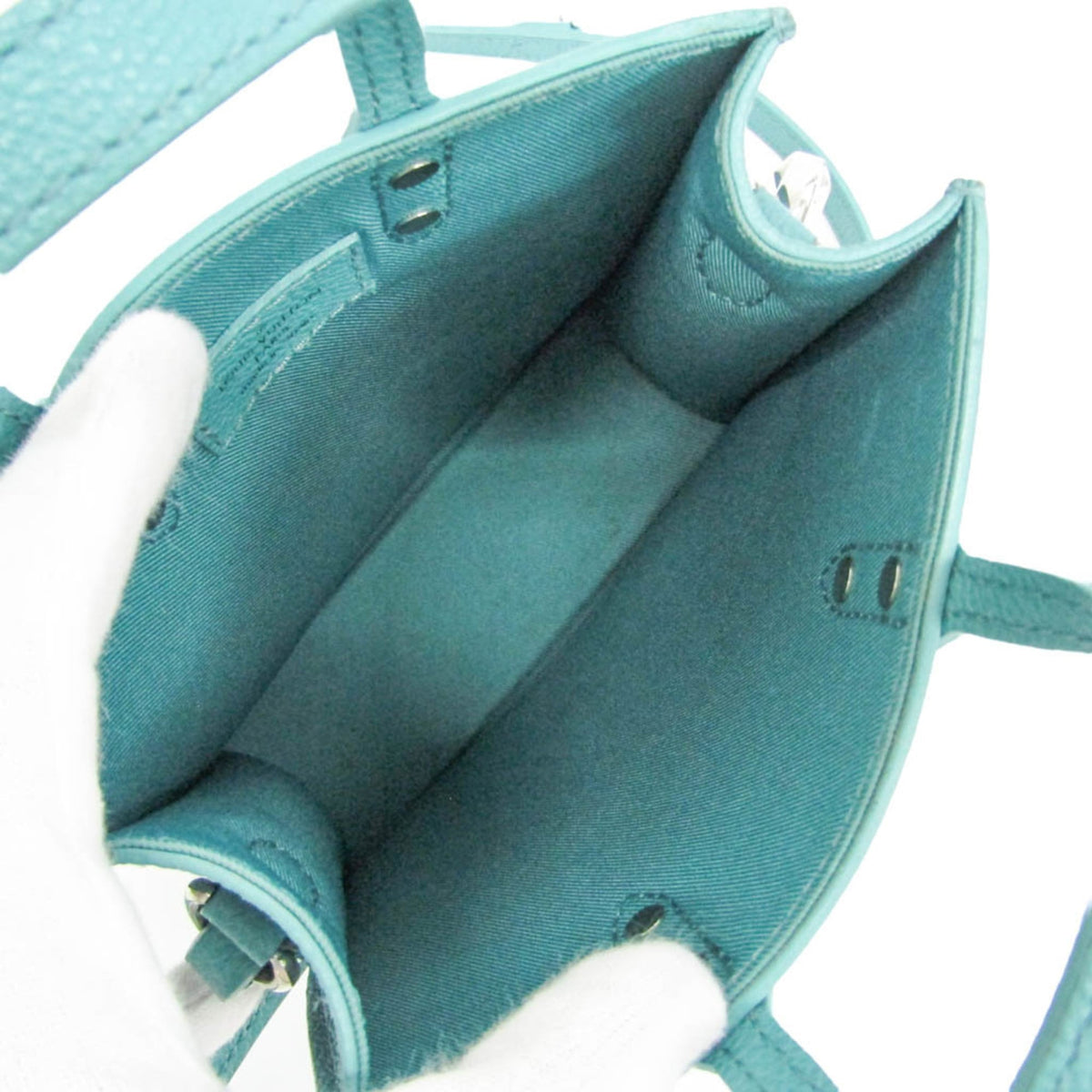 Louis Vuitton Sac Plat Limited Edition Marque Deposee Damier Giant Turquoise Canvas Handbag (Pre-Owned)