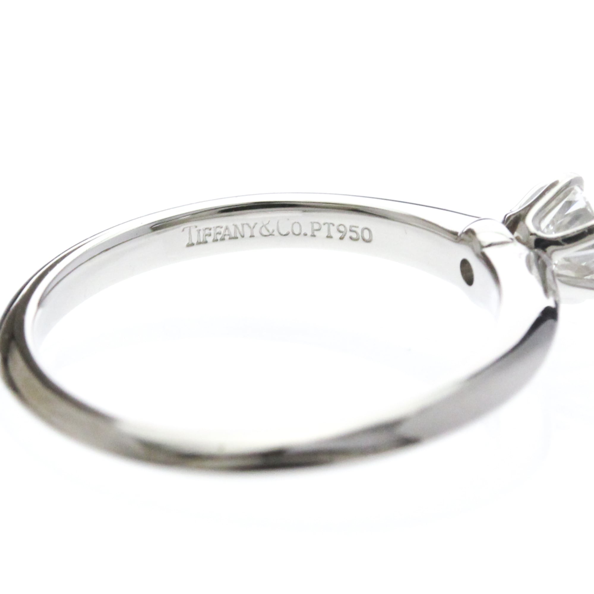 Tiffany & Co. Tiffany Setting Solitaire Platinum With Rbc Diamond Silver Platinum Ring Jewelry (Pre-Owned)