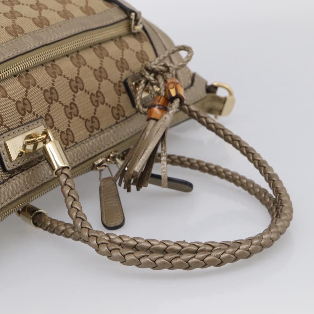 Gucci Bella Convertible Top Handle Gg Canvas Beige Canvas Handbag (Pre-Owned)