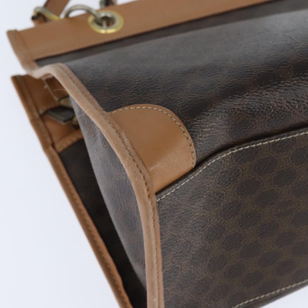 Celine Vintage Macadam Canvas Brown Canvas Tote Bag Bag (Pre-Owned)