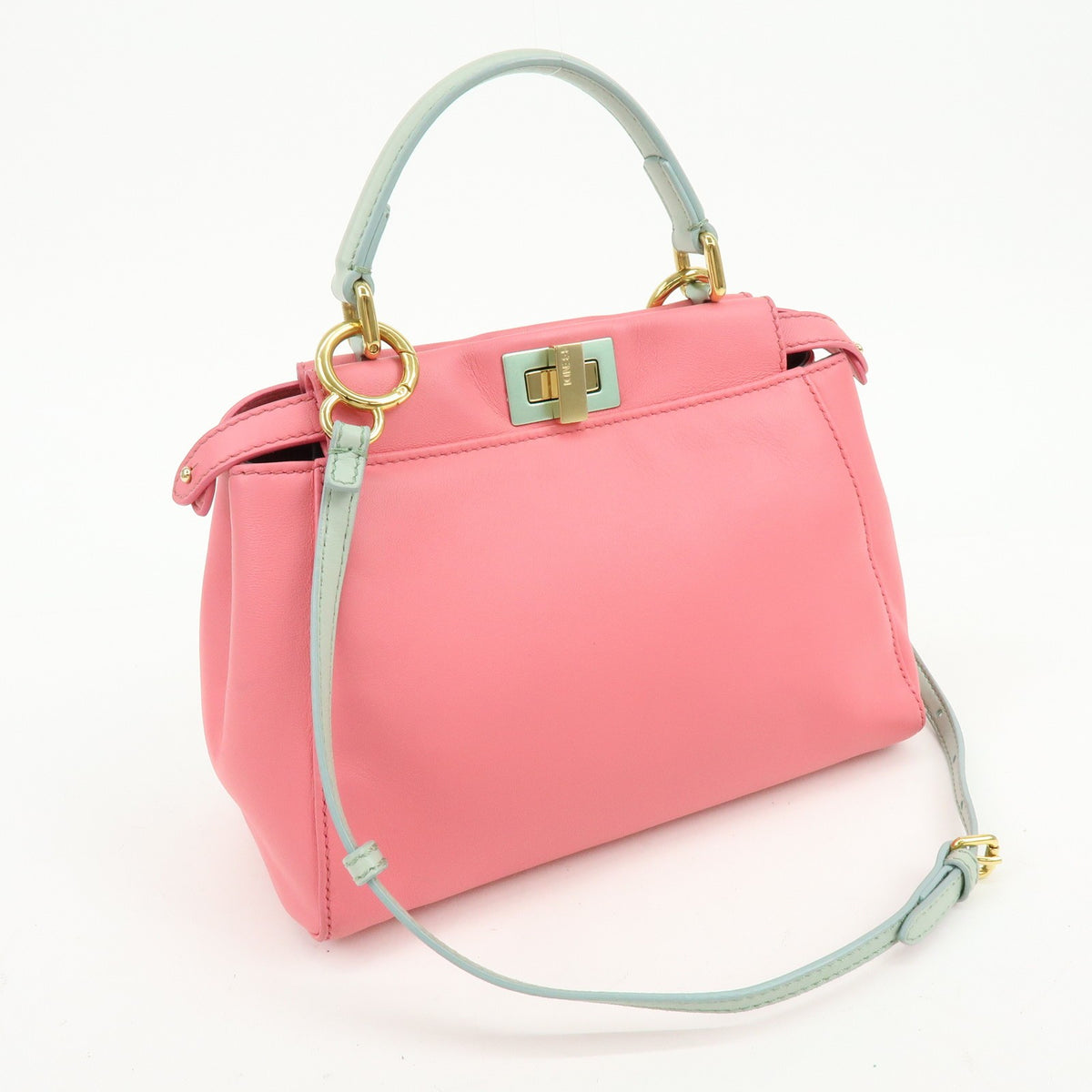 Fendi Peekaboo Leather Pink Leather Handbag (Pre-Owned)