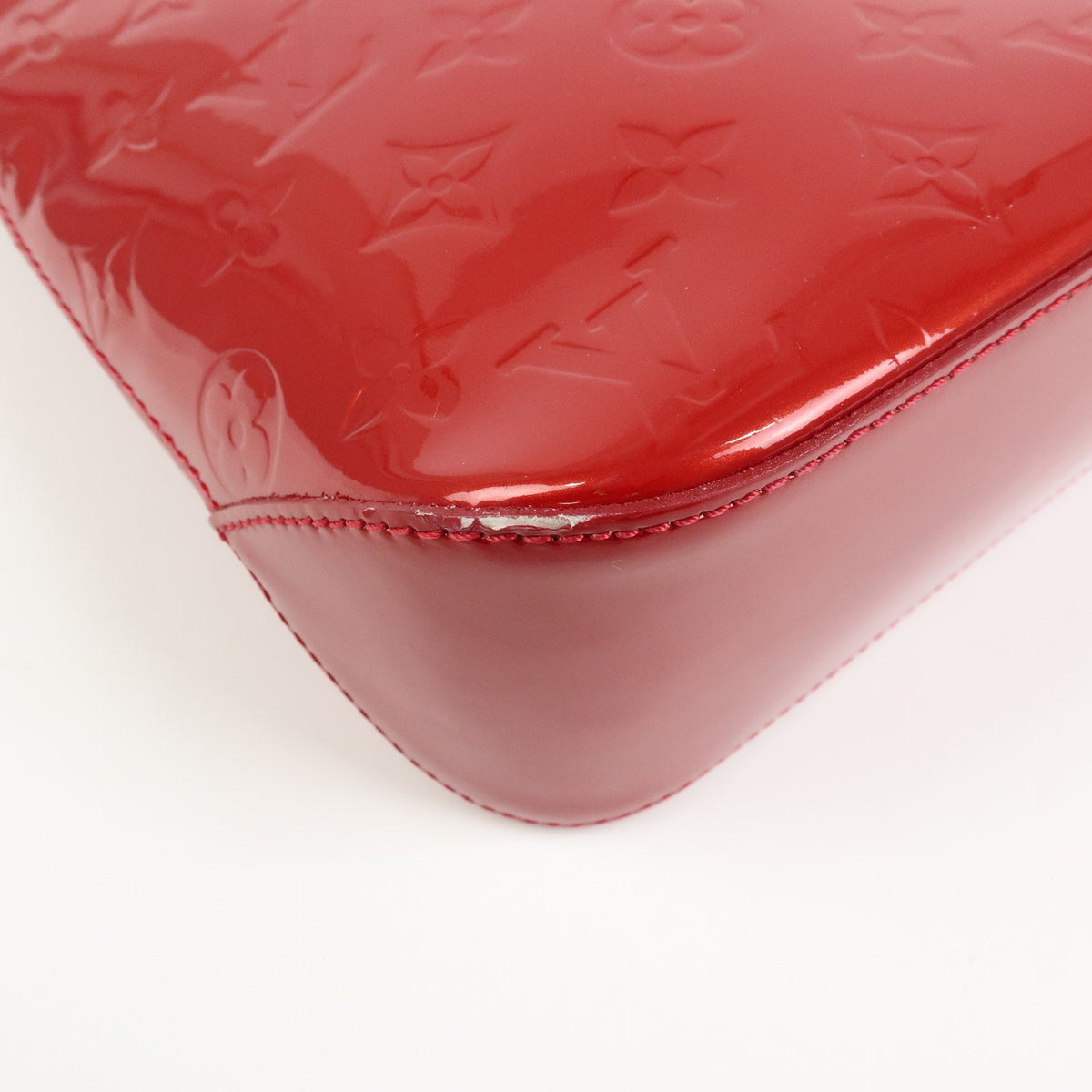 Louis Vuitton Brentwood Monogram Vernis Red Patent_Leather Handbag (Pre-Owned)