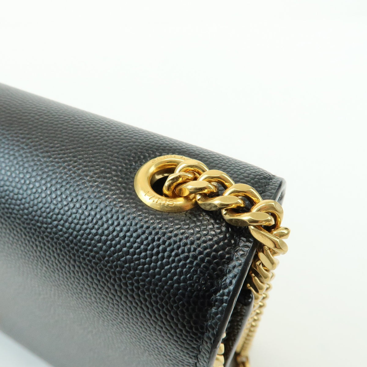 Saint Laurent Classic Monogram Leather Black Leather Crossbody Bag Bag (Pre-Owned)