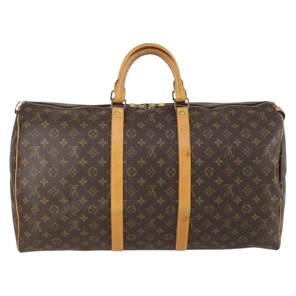 Louis Vuitton Keepall Monogram Canvas Brown Canvas Travel Bag Bag (Pre-Owned)