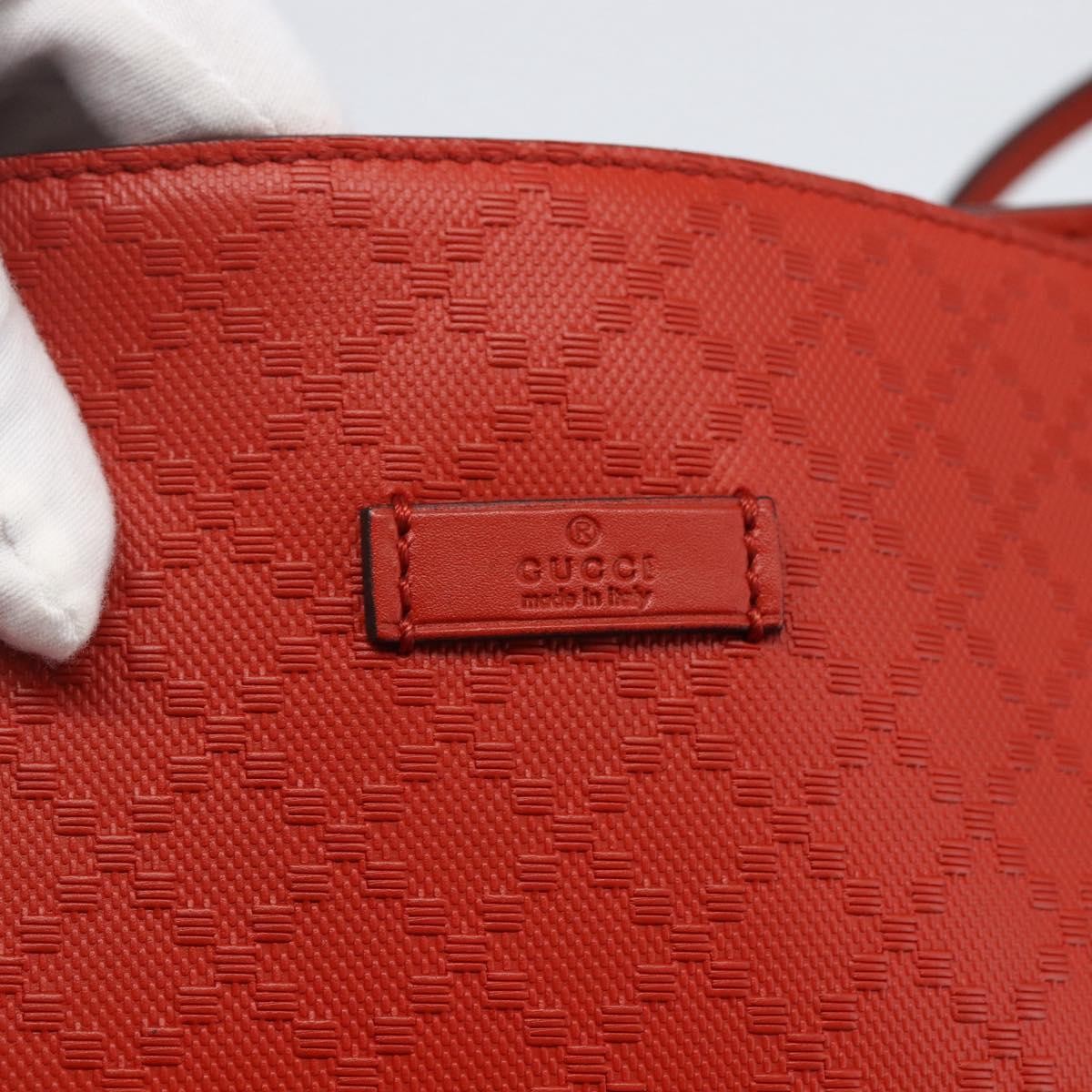 Gucci Bright Tote Diamante Leather Red Leather Tote Bag Bag (Pre-Owned)