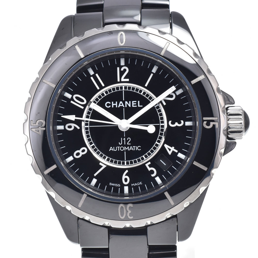 Chanel J12 Automatic Ceramic And Stainless Steel With Diamond Bezel Watch (Pre-Owned)