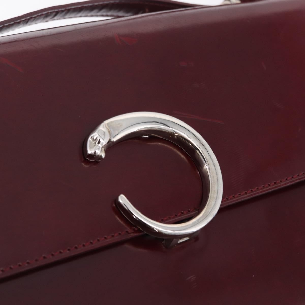 Cartier Panthère Shoulder Patent Leather Burgundy Patent_Leather Shoulder Bag Bag (Pre-Owned)