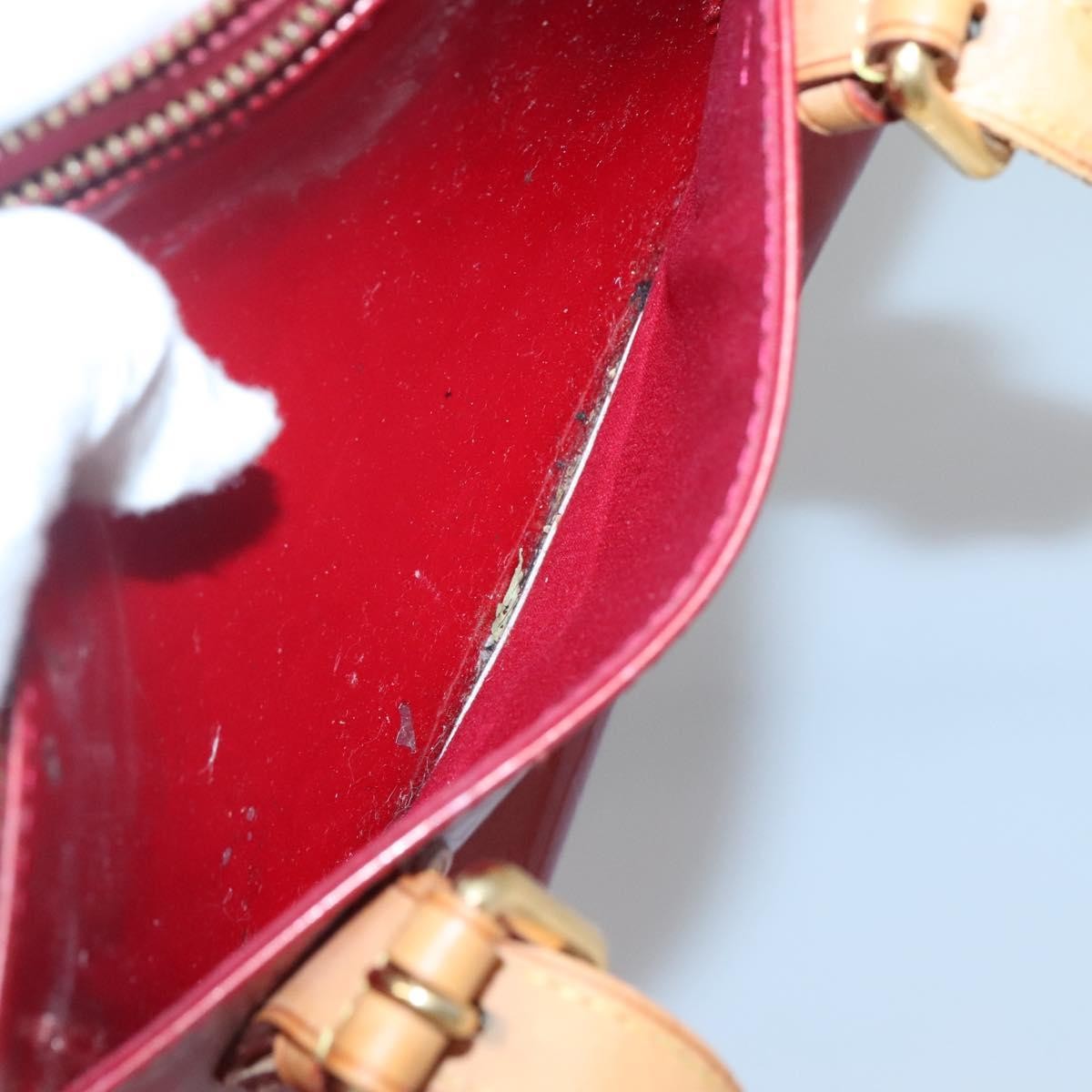 Louis Vuitton Rosewood Avenue Monogram Vernis Red Patent_Leather Handbag (Pre-Owned)
