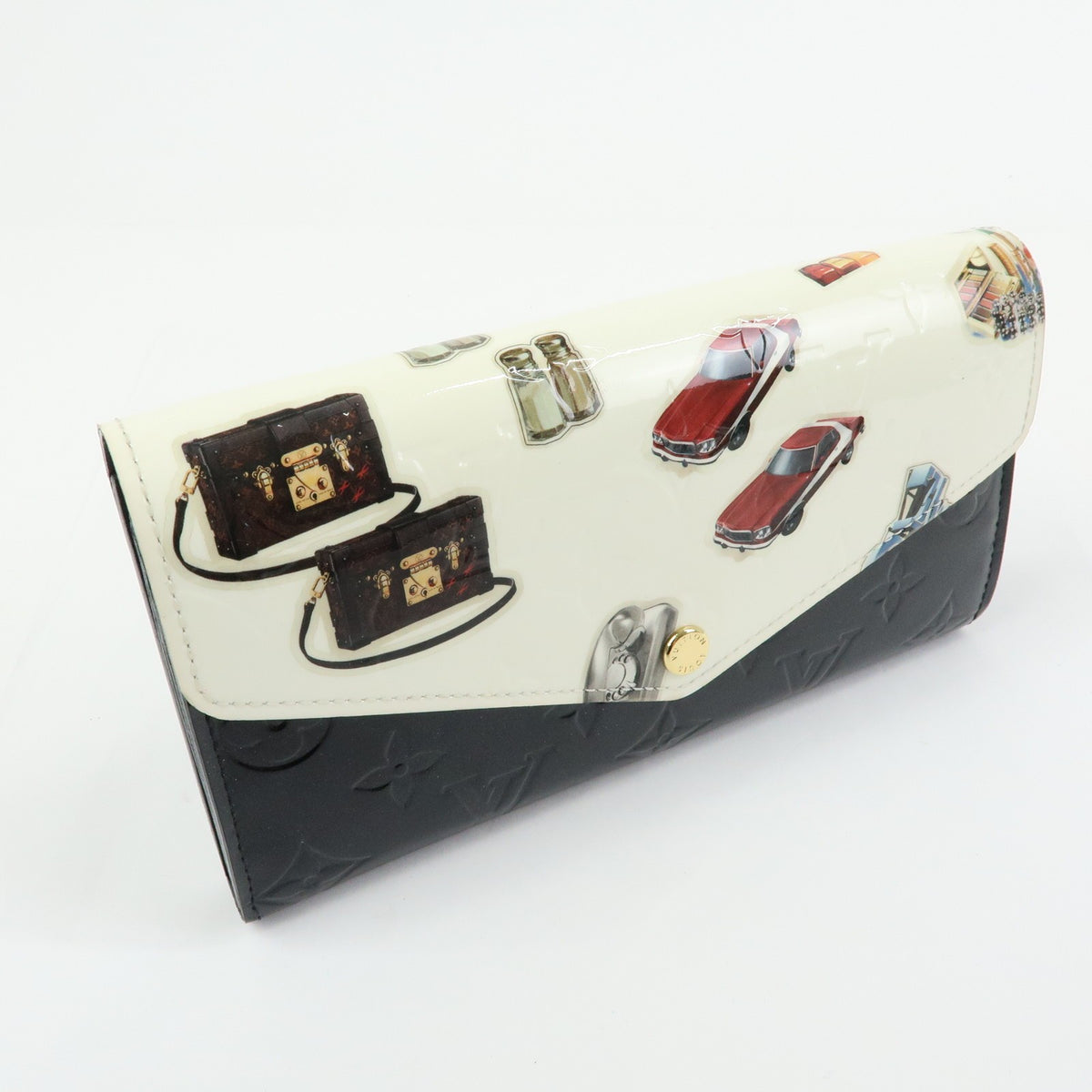 Louis Vuitton Sarah Wallet Nm Limited Edition Stickers Monogram Vernis Multicolour Patent_Leather Wallets Accessory (Pre-Owned)