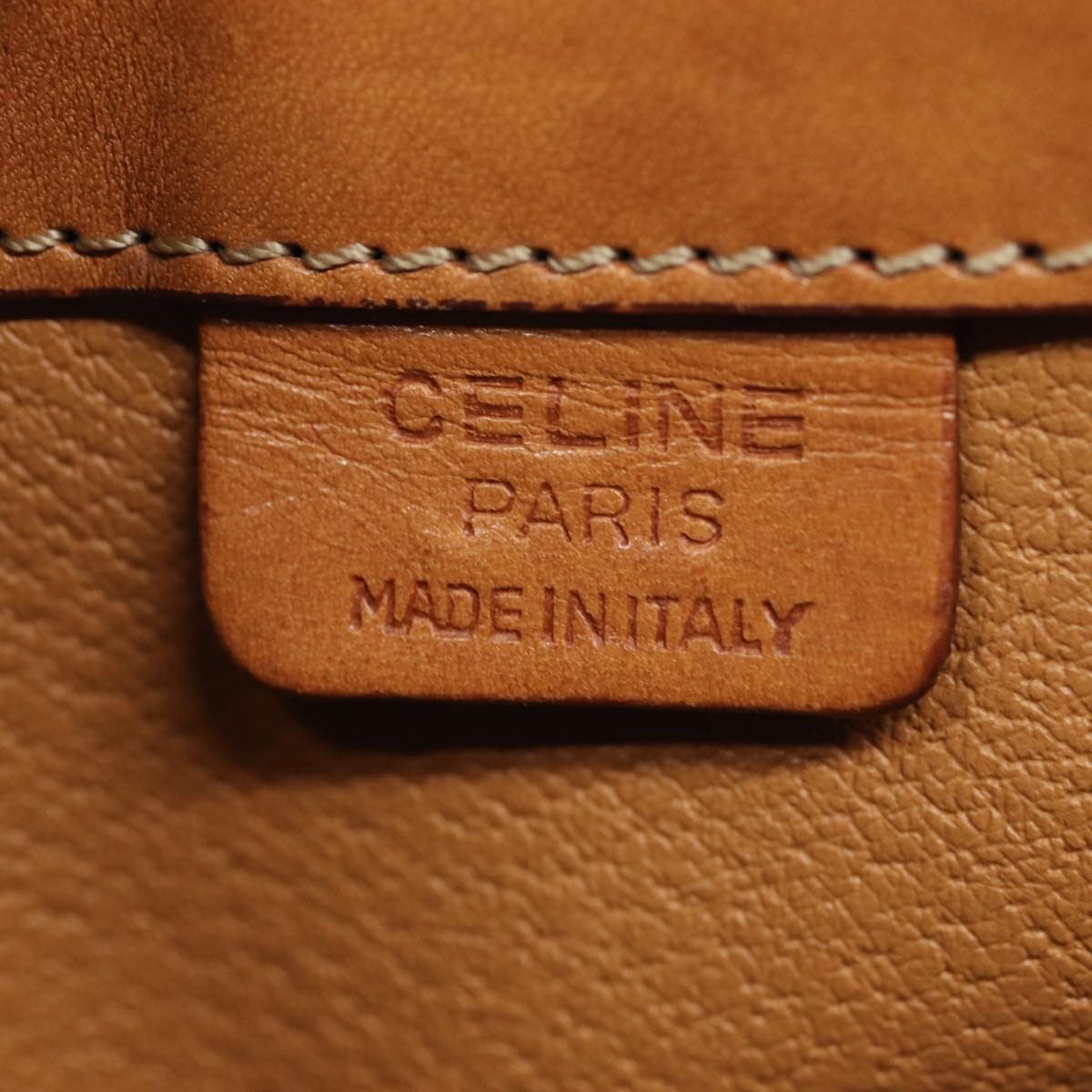 Celine Vintage Convertible Top Handle Macadam Coated Canvas Beige Canvas Handbag (Pre-Owned)