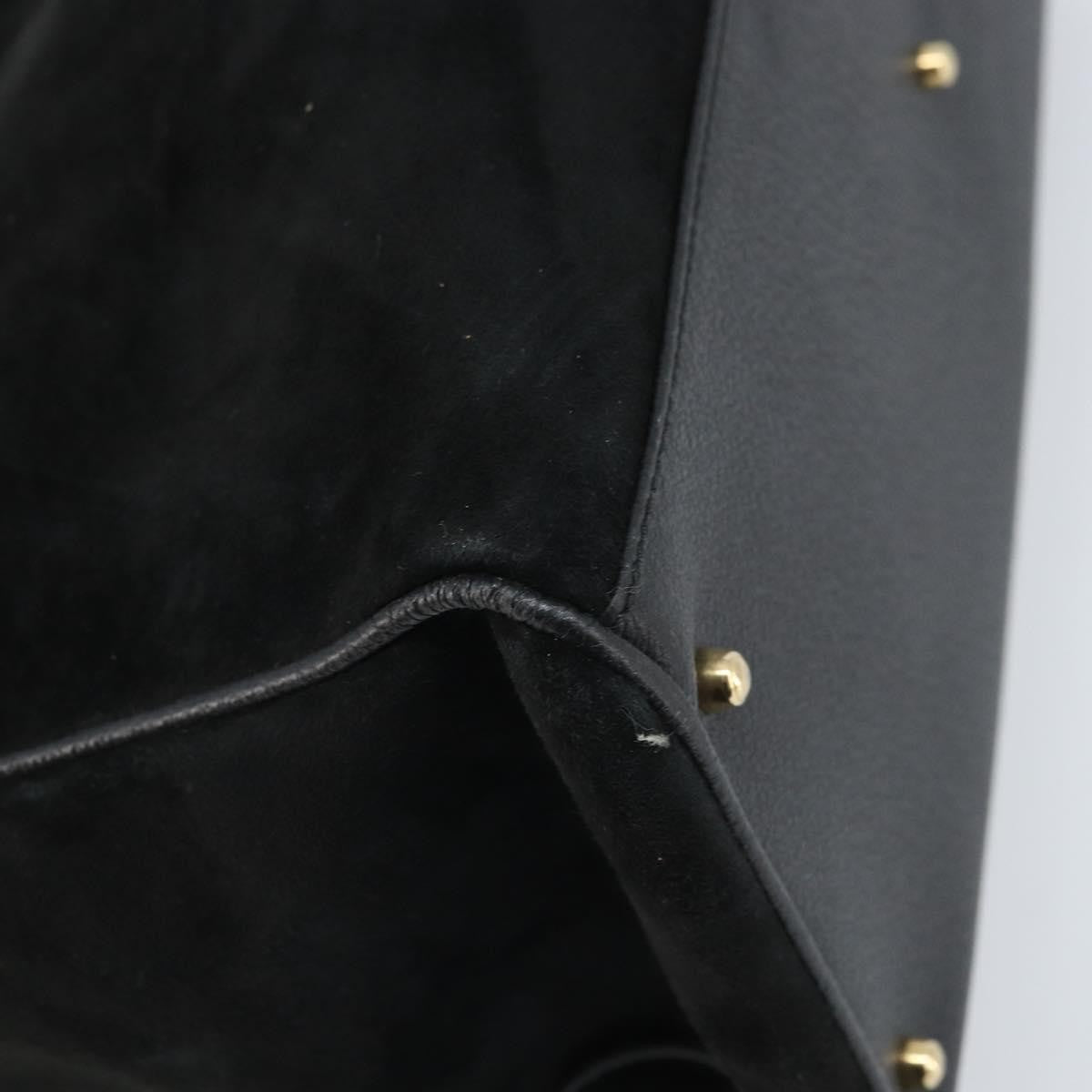 Gucci Bamboo Suede Black Suede Tote Bag Bag (Pre-Owned)