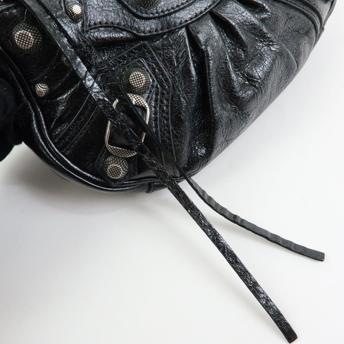 Balenciaga Le Cagole Giant Studs Chain Leather Black Leather Shoulder Bag Bag (Pre-Owned)