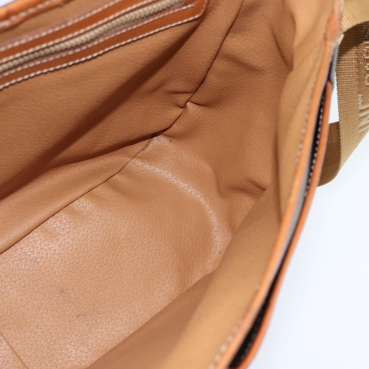 Celine Vintage Macadam Canvas And Leather Brown Canvas Shoulder Bag Bag (Pre-Owned)