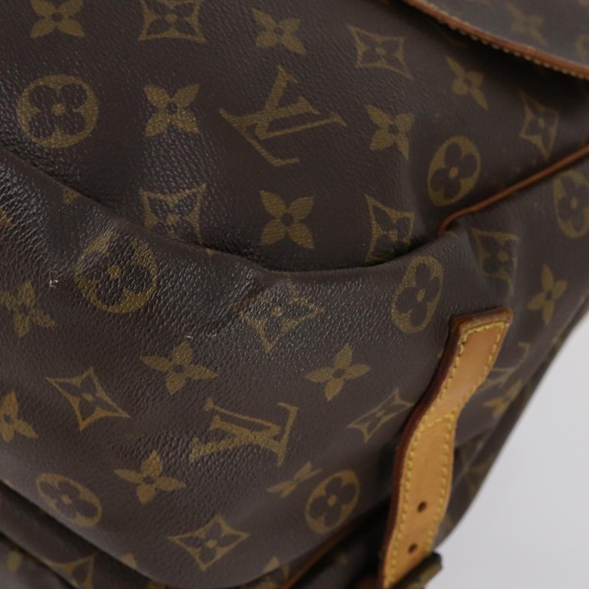 Louis Vuitton Saumur Monogram Canvas Brown Canvas Shoulder Bag Bag (Pre-Owned)