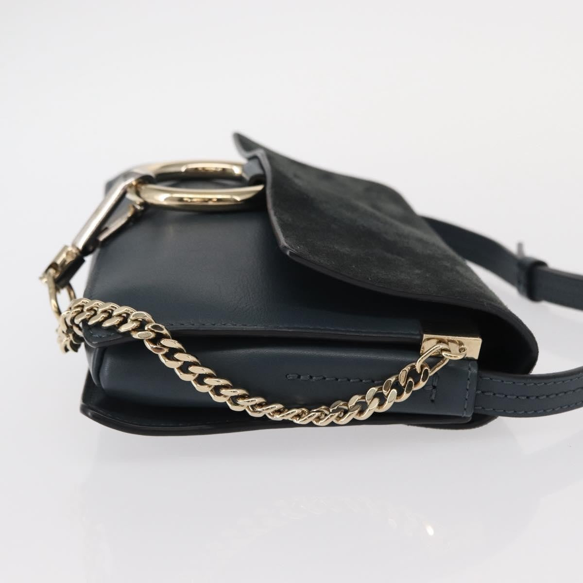 Chloe Faye Leather And Suede Green Suede Bag (Pre-Owned)