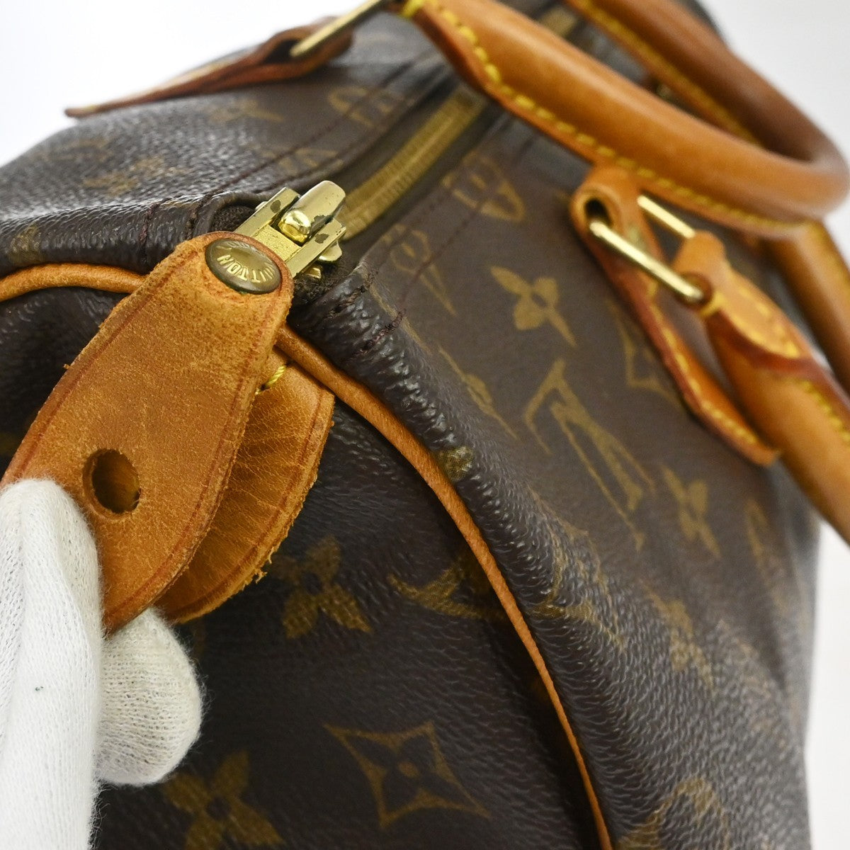 Louis Vuitton Speedy Monogram Brown Canvas Handbag (Pre-Owned)