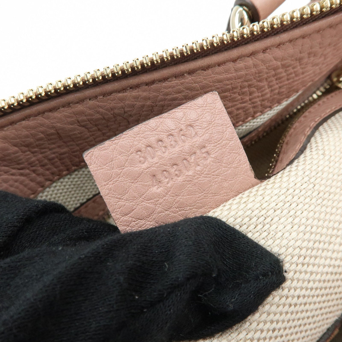 Gucci Soho Convertible Soft Top Handle Leather Pink Leather Handbag (Pre-Owned)