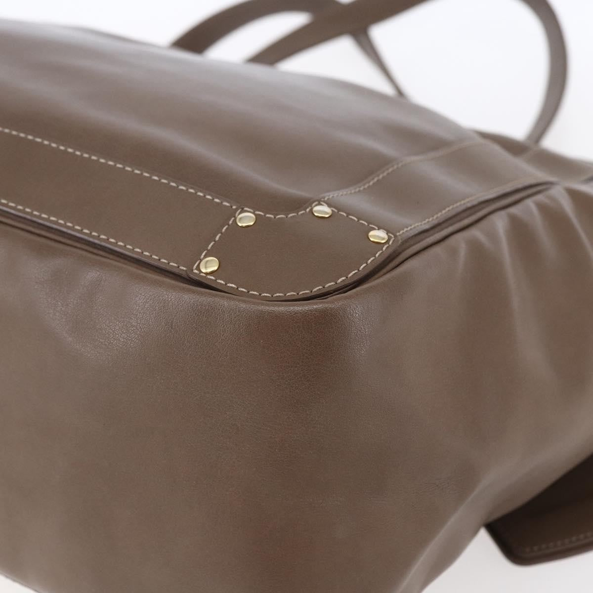 Chloe Eden Leather Brown Leather Tote Bag Bag (Pre-Owned)