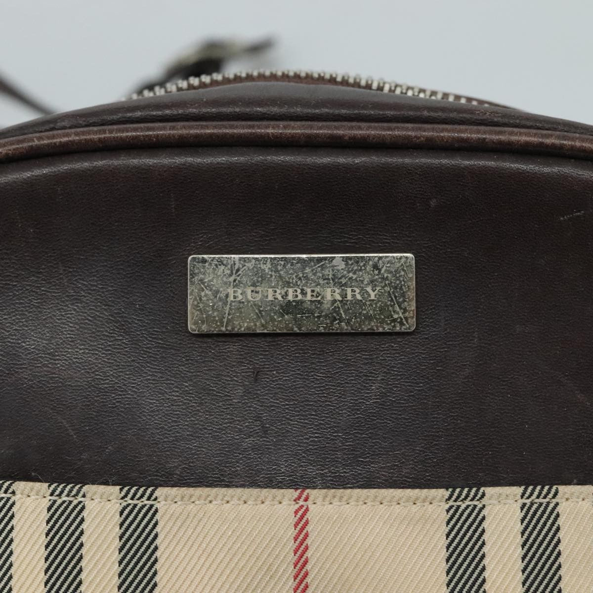 Burberry Nova Check Canvas And Leather Beige Canvas Shoulder Bag Bag (Pre-Owned)