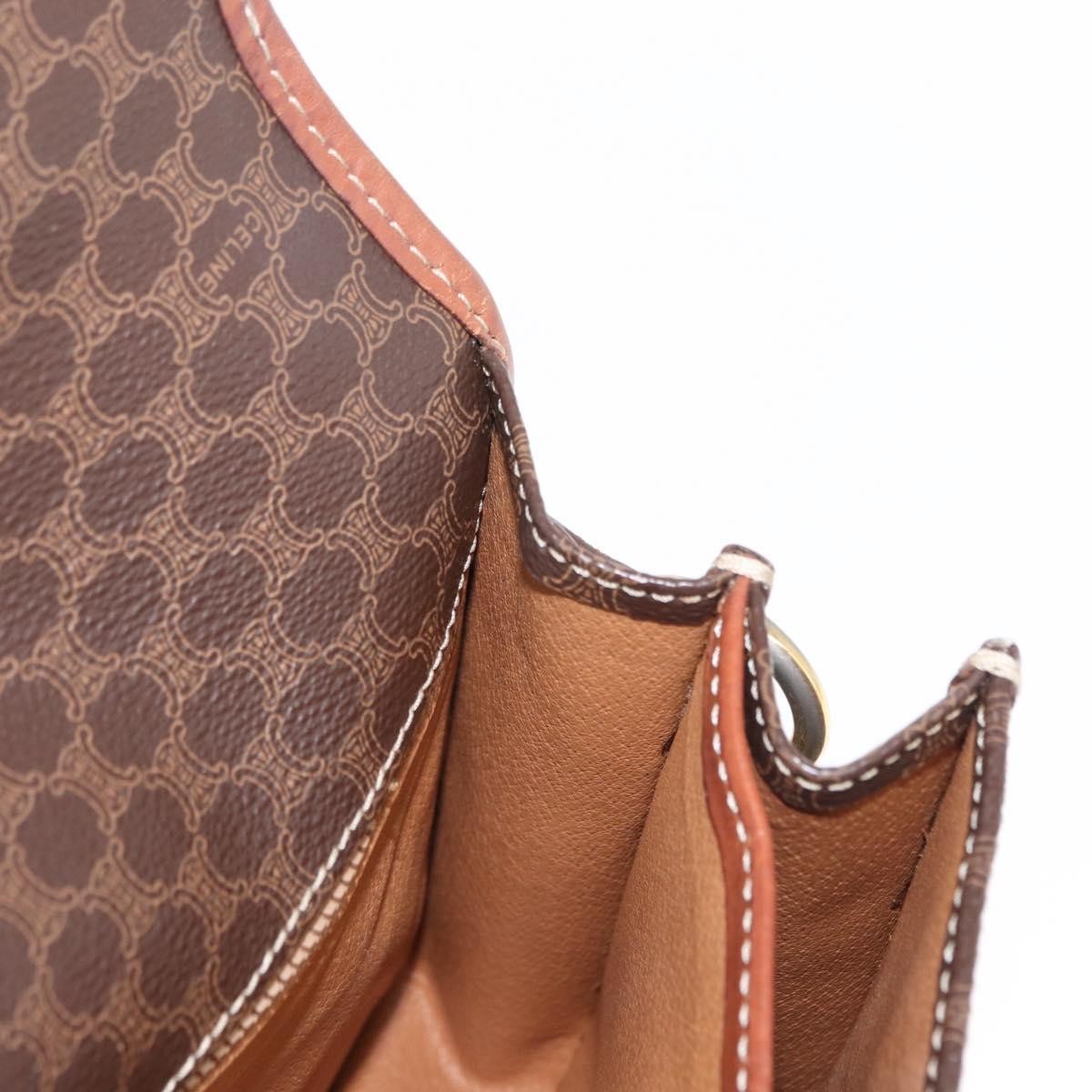 Celine Vintage Macadam Canvas Brown Canvas Shoulder Bag Bag (Pre-Owned)