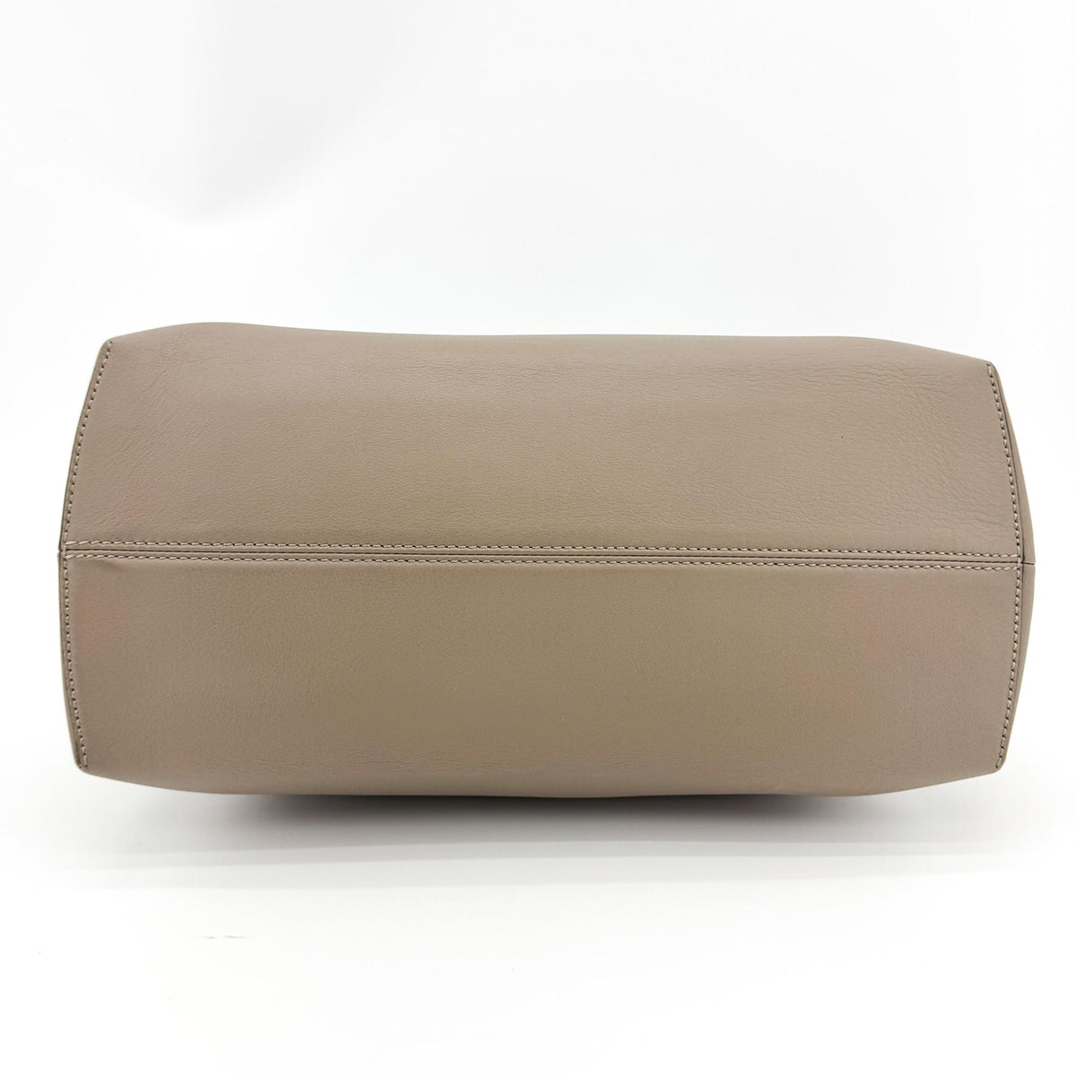 Fendi By The Way Satchel Calfskin Beige Leather Handbag (Pre-Owned)