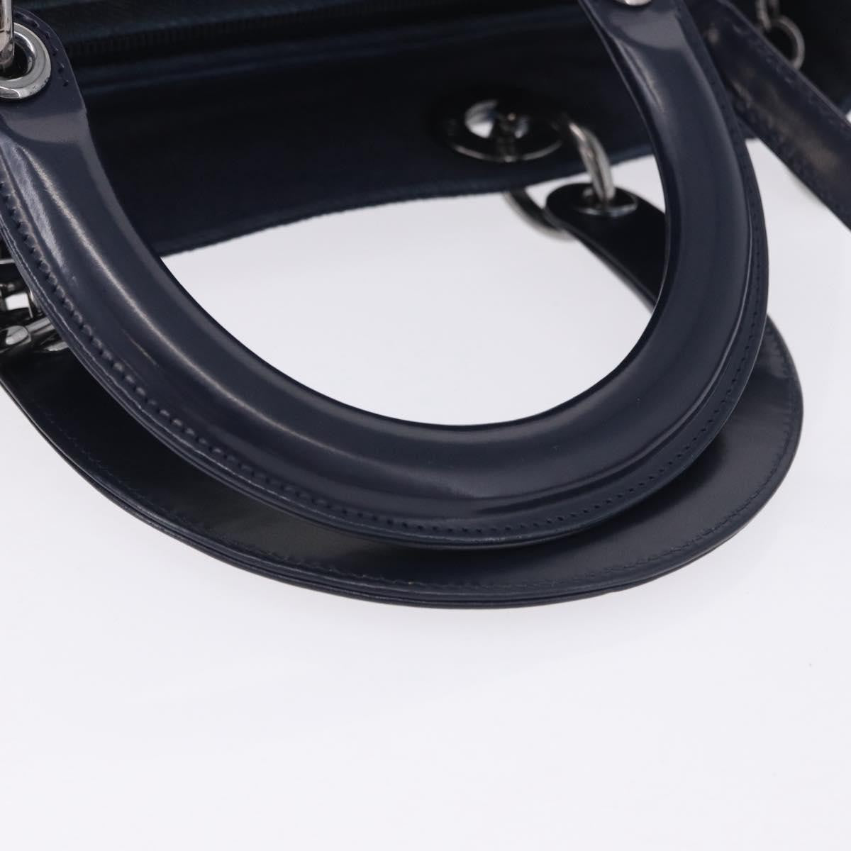 Christian Dior Lady Dior Denim Blue Denim_Jeans Handbag (Pre-Owned)