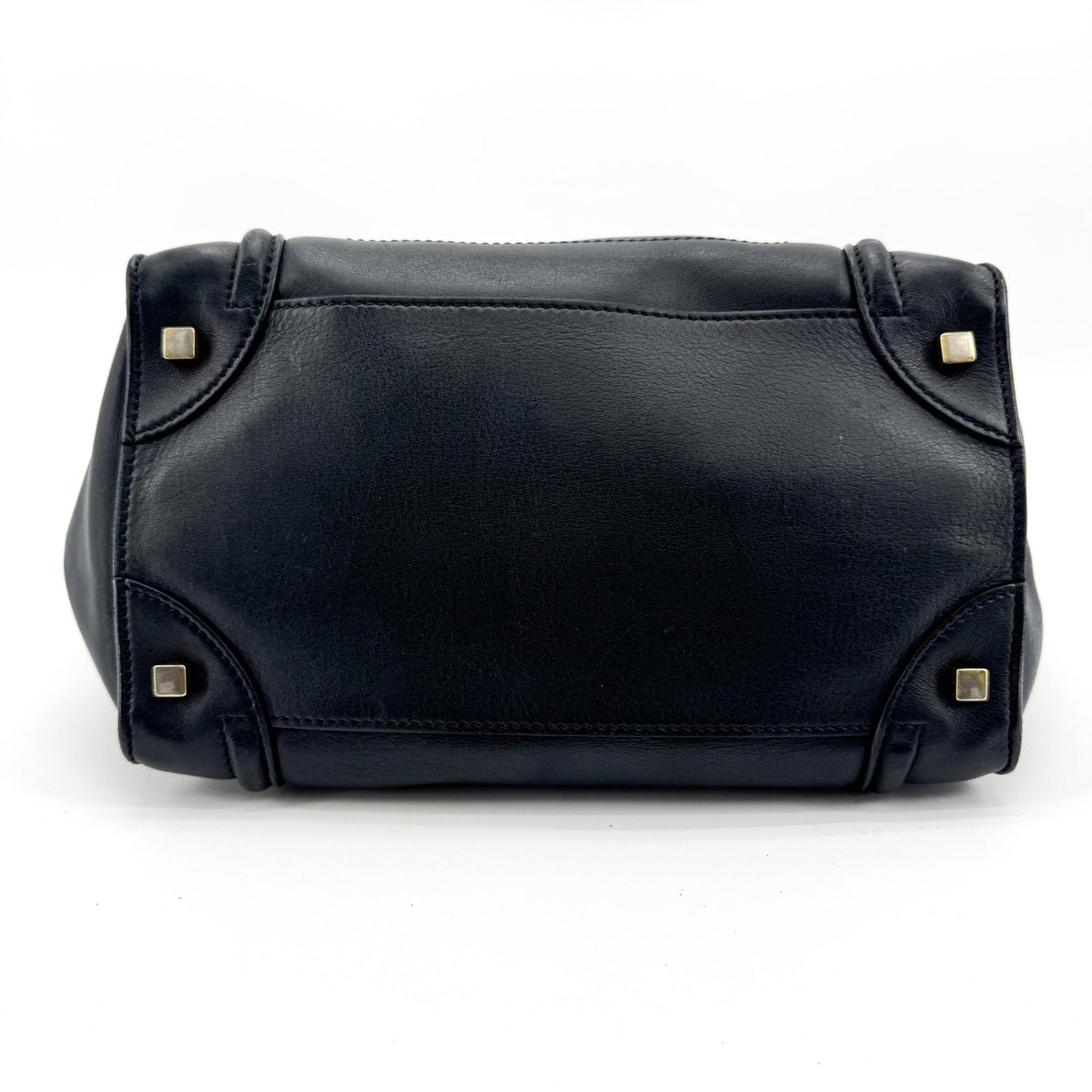 Celine Luggage Embossed Leather Black Leather Handbag (Pre-Owned)
