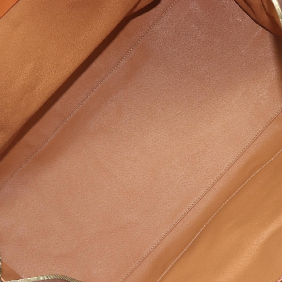 Celine Boston Triomphe Coated Canvas Brown Canvas Handbag (Pre-Owned)