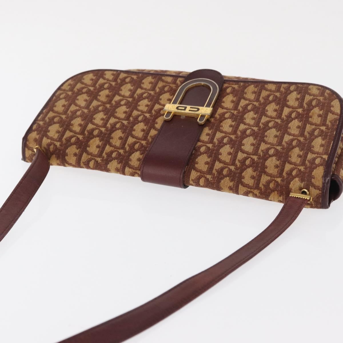 Christian Dior Vintage Cd Trotter Canvas Red Canvas Shoulder Bag Bag (Pre-Owned)