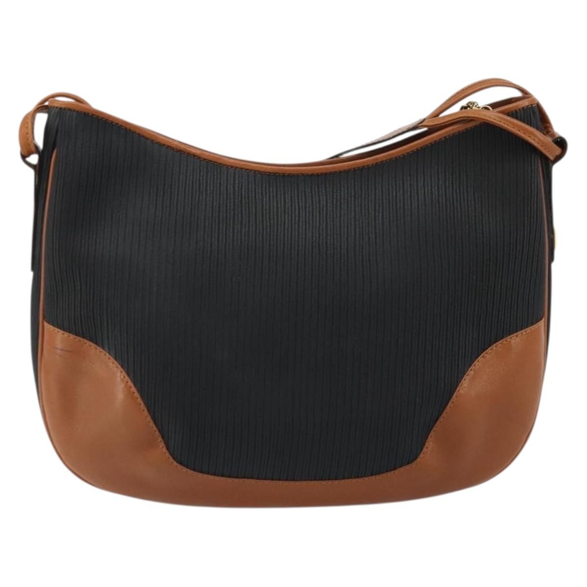 Salvatore Ferragamo Shoulder Leather Black Leather Shoulder Bag Bag (Pre-Owned)