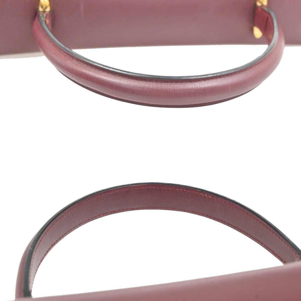 Cartier Must De Cartier Leather Burgundy Leather Handbag (Pre-Owned)