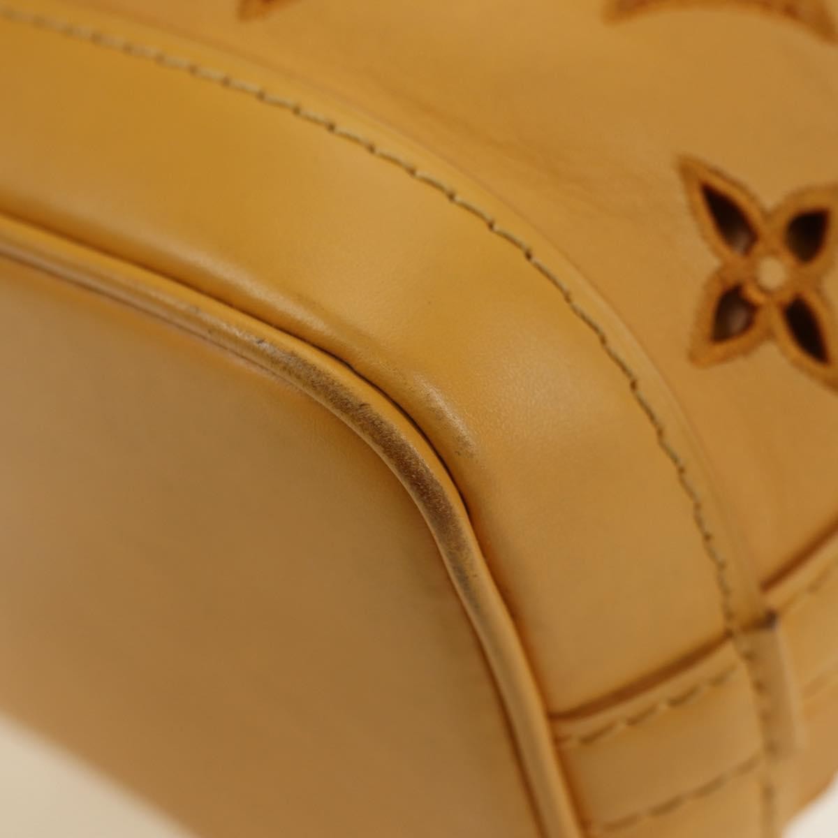 Louis Vuitton Noe Nm Perforated And Embroidered Monogram Leather Yellow Leather Shoulder Bag Bag (Pre-Owned)