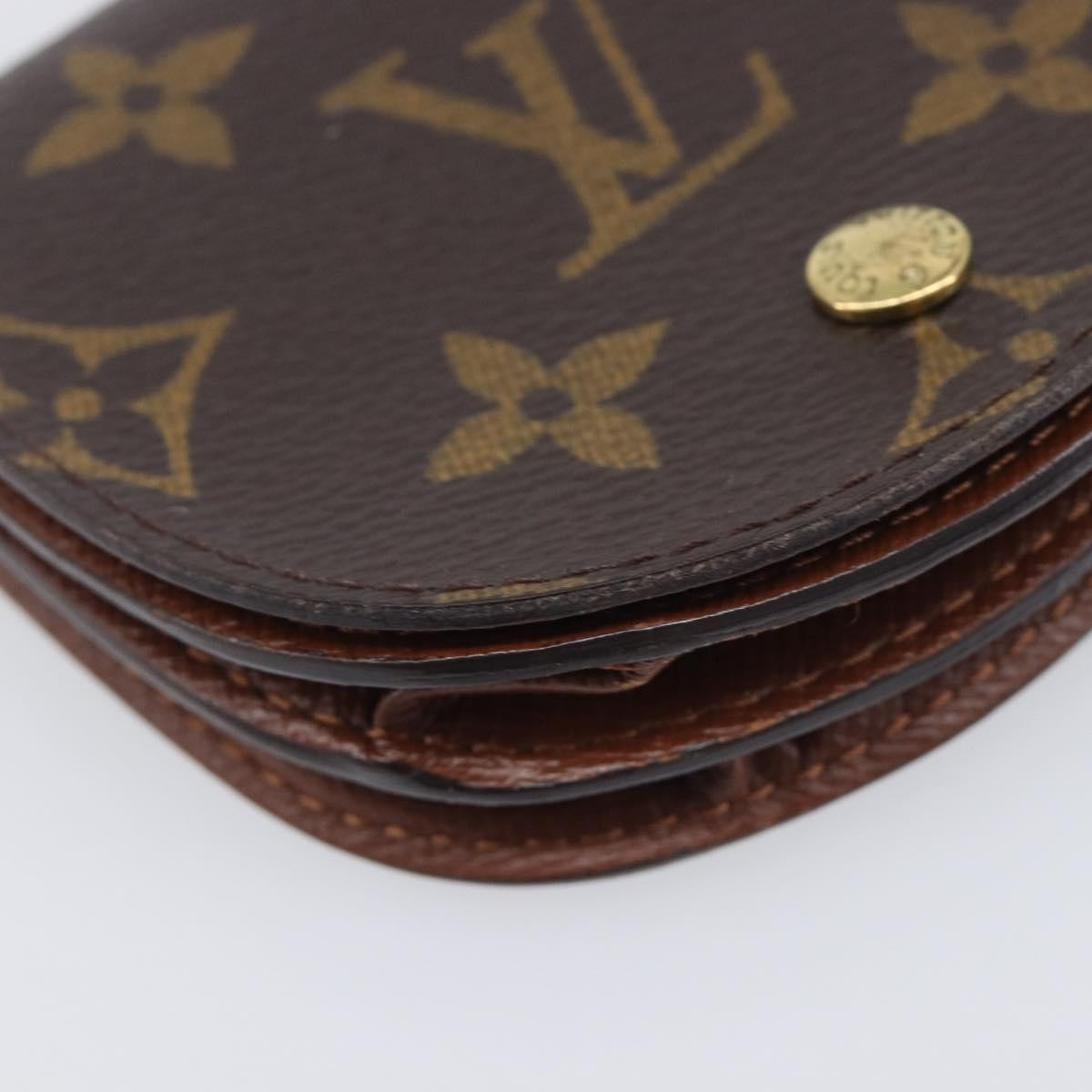 Louis Vuitton Porte Monnaie Gousset Canvas Brown Canvas Wallets Accessory (Pre-Owned)