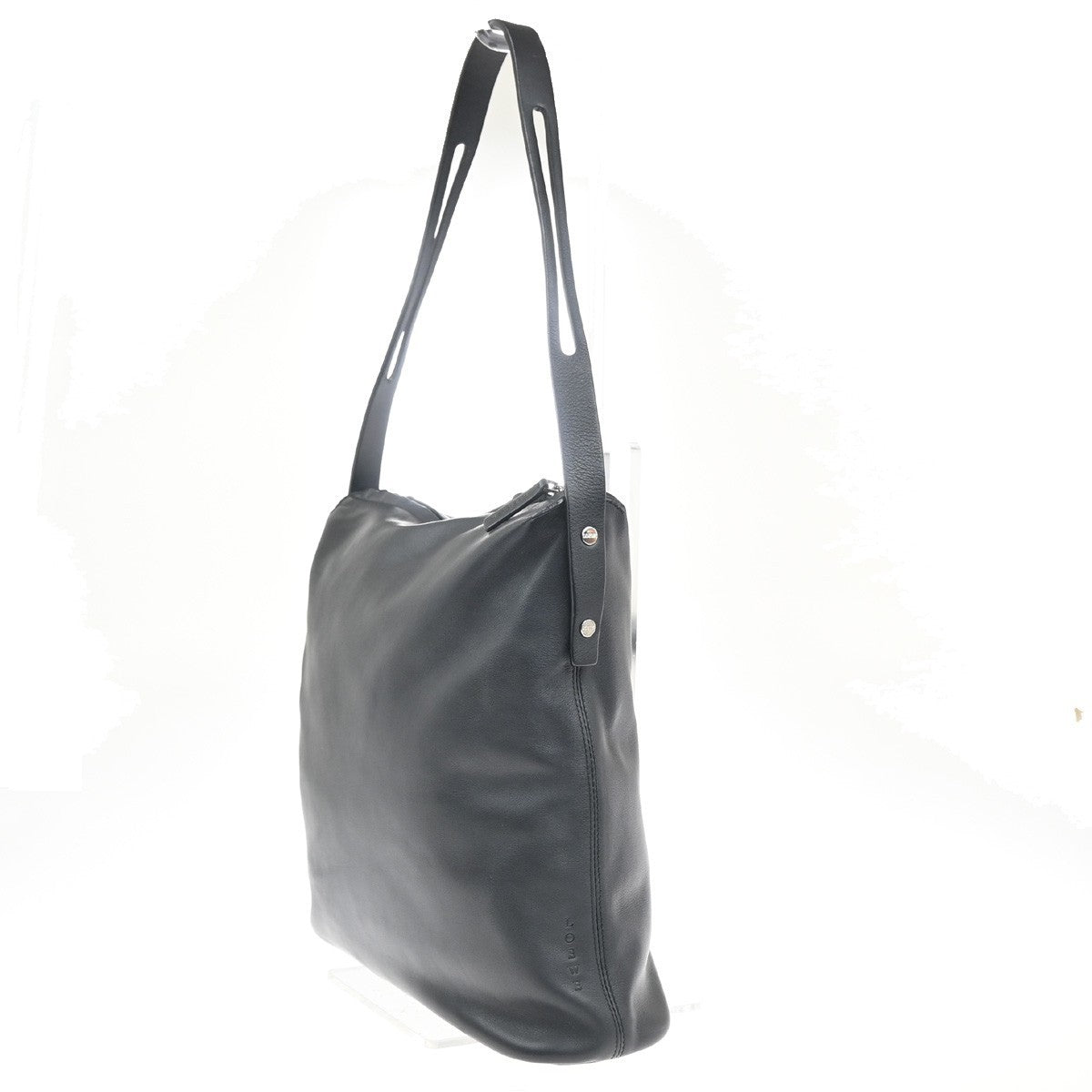 Loewe Vintage Leather Black Leather Shoulder Bag Bag (Pre-Owned)