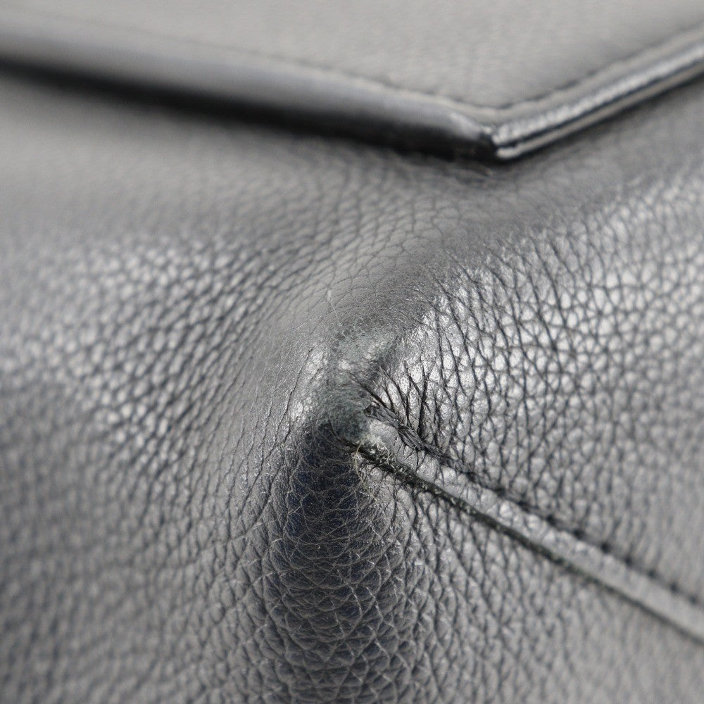 Louis Vuitton Lockme Leather Black Leather Handbag (Pre-Owned)