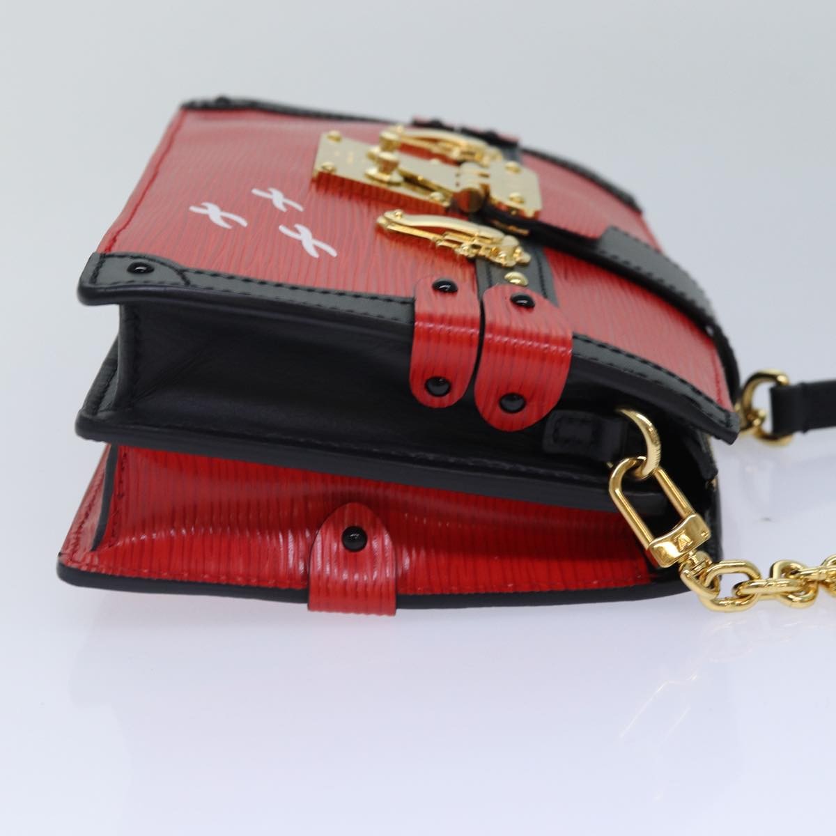 Louis Vuitton Trunk Clutch Epi Leather Red Leather Shoulder Bag Bag (Pre-Owned)