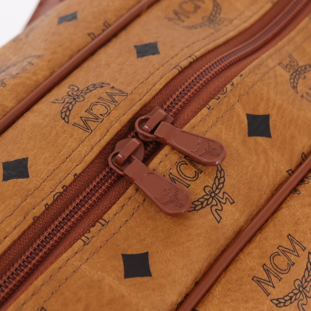 MCM Vicetos Leather Brown Leather Travel Bag Bag (Pre-Owned)