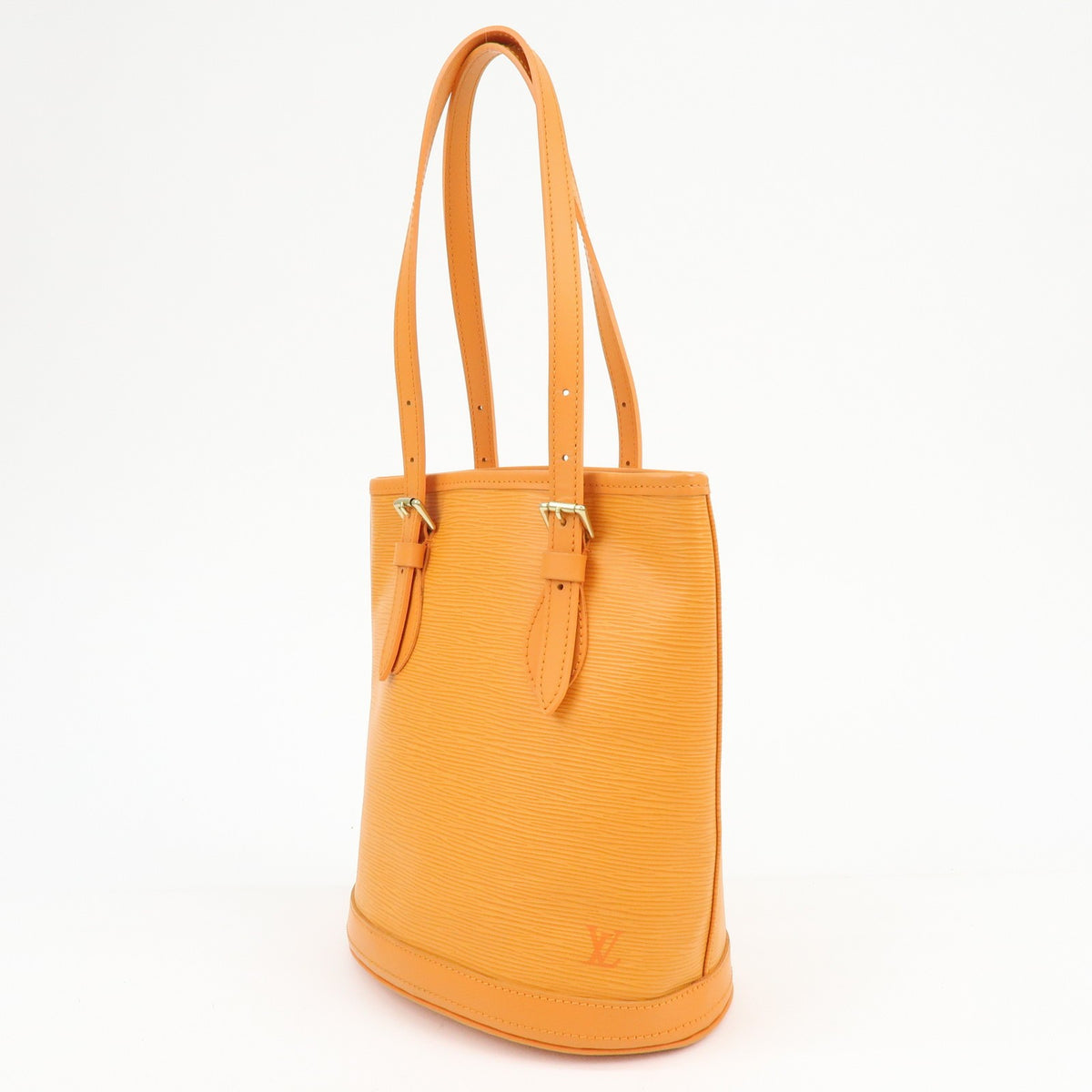 Louis Vuitton Petit Bucket Epi Leather Orange Leather Handbag (Pre-Owned)